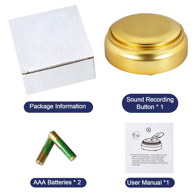 [Australia] - Recordable Buttons | Pet Talking Button | Custom Sound Button | Easy Button for Dog or Cat Communication | Game Buzzer for Home Office Gifts (Including Batteries) 