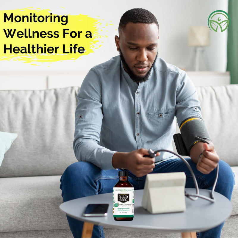 [Australia] - Mother Nature USDA Organic Black Seed Oil, High TQ 2%, Cold Pressed, Unrefined Nigella Sativa, Omega 3 6 9 for Immune, Joint & Heart Support, Hair & Skin, Non-GMO, Glass Bottle (8oz) 8 Fl Oz (Pack of 1) 