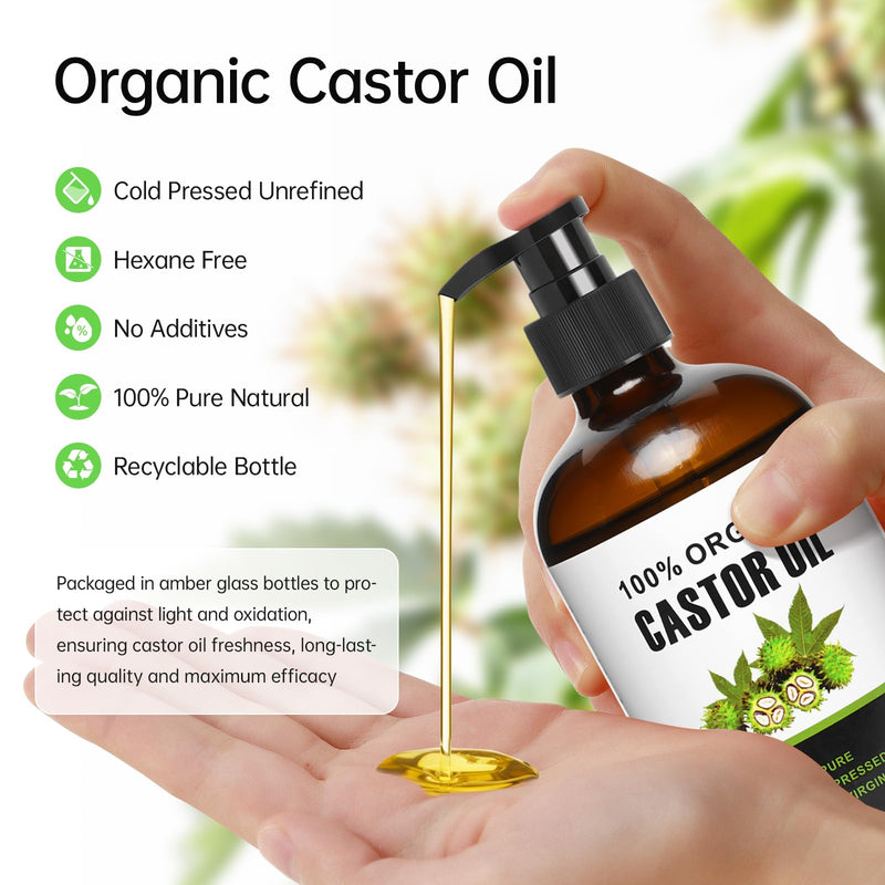 [Australia] - Castor Oil Patches 30 pcs, Castor Oil Pack Wrap for Stomach, Belly Button, Liver, Neck and Waist Ect, With 8oz Organic Cold Pressed Unrefined Castor Oil, Ideal As a Daily Care Gifts 