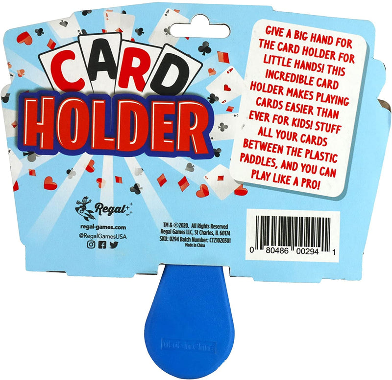 [Australia] - Regal Games 2 Pack Card Holders for Playing Cards - Kids Card Holder with Plastic Paddles - Ideal for Family Fun Game Night and Travel (Ages 3+) 