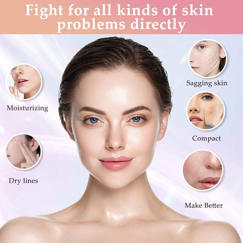 [Australia] - Facial and Neck Massager, Lymphatic Drainage Facial Massager Designed Specifically for The Face and Neck, Equipped with 7-Color Face 𝖲culpting Wand (Black) Black 