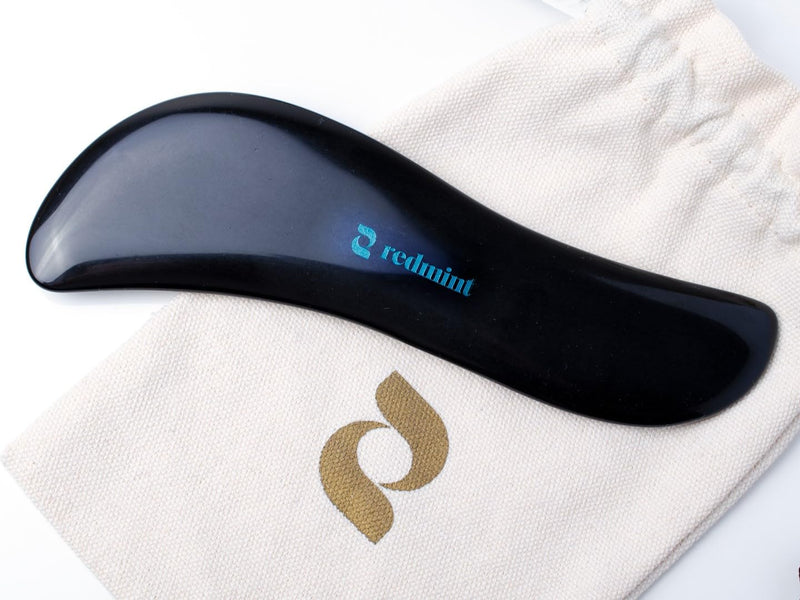 [Australia] - Redmint Black Obsidian Mega Body Gua Sha Massage Tool | Rooted in Ancient TCM Wisdom | Muscle Scraper Tool Muscle Relief Body Manual Massager for Fascia Back Neck Whole Body Massage 