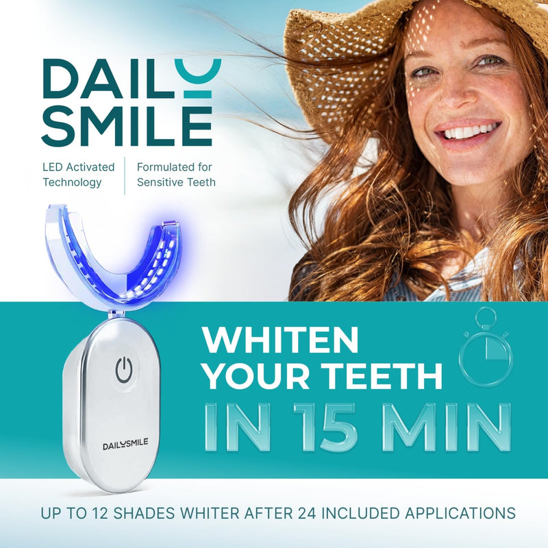 [Australia] - Teeth Whitening Kit with LED - Formulated for Sensitive Teeth, Hands-Free, Waterproof LED Light and 4 Gel Pens, Instant Results 1 Count (Pack of 1) Teeth Whitening Kit With Led Light 