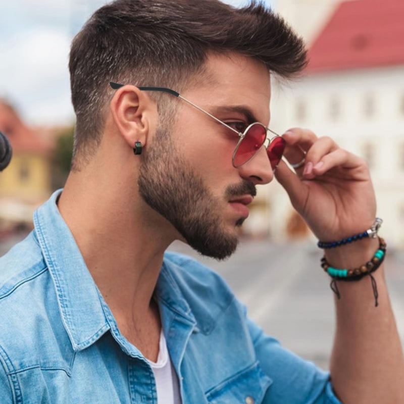 [Australia] - 10 pairs of glasses temple covers, glasses replacement, mirror legs, silicone glasses tips, ear sleeves, tube set, glasses mirror tips, soft silicone glasses, non-slip stoppers, thin metal glasses legs, black 