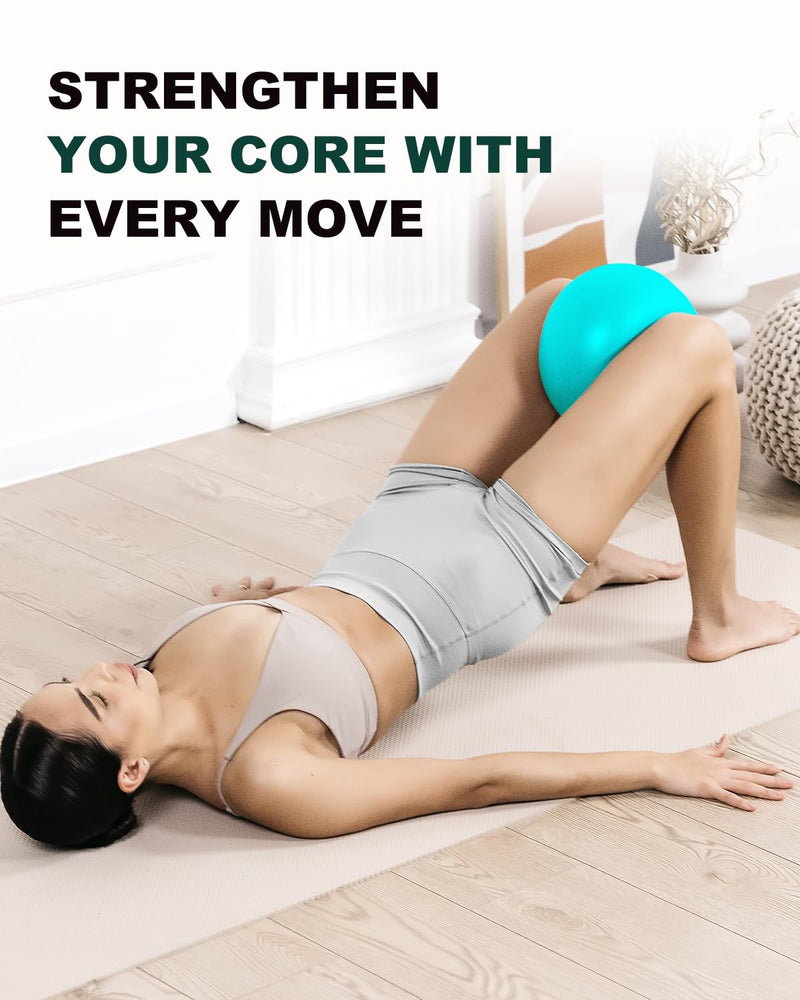 [Australia] - Trideer Pilates Ball 9 Inch, Small Exercise Ball with Exercise Guide for Yoga, Core Training, Physical Therapy, Balance, Stability, Stretching ‚ÄéTurkis 
