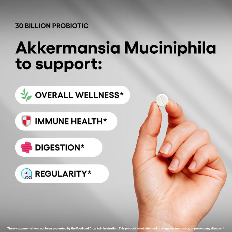 Akkermansia Muciniphila Probiotic Supplement 3 Billion CFU 240 Tablets Probiotics for Men & Women Supports Digestive & Gut Health Vegan Friendly Gluten Free Non-GMO (240, Akkermansia Muciniphila)