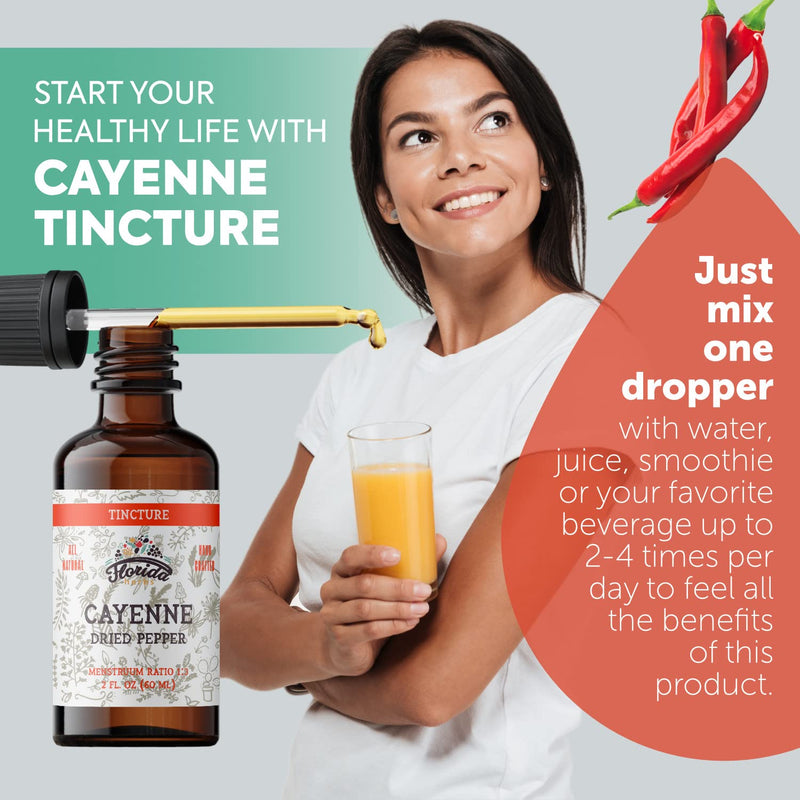 [Australia] - Cayenne Tincture Extract, Organic Cayenne (Capsicum annuum) Dried Pepper - Vegetable glycerin - Non-GMO - 2 oz 2 Fl Oz (Pack of 1) 