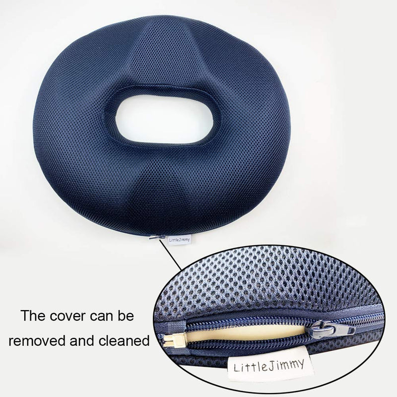 [Australia] - LittleJimmy Donut Pillow, Large Donut Seat Cushion for Relief Tailbone Pain, Hemmoroid Treatment, Bed Sores, Prostate, Coccyx, Sciatica, Pregnancy, Postpartum, Ergonomic Design (Mesh Cover for Male) Mesh Cover for Male 