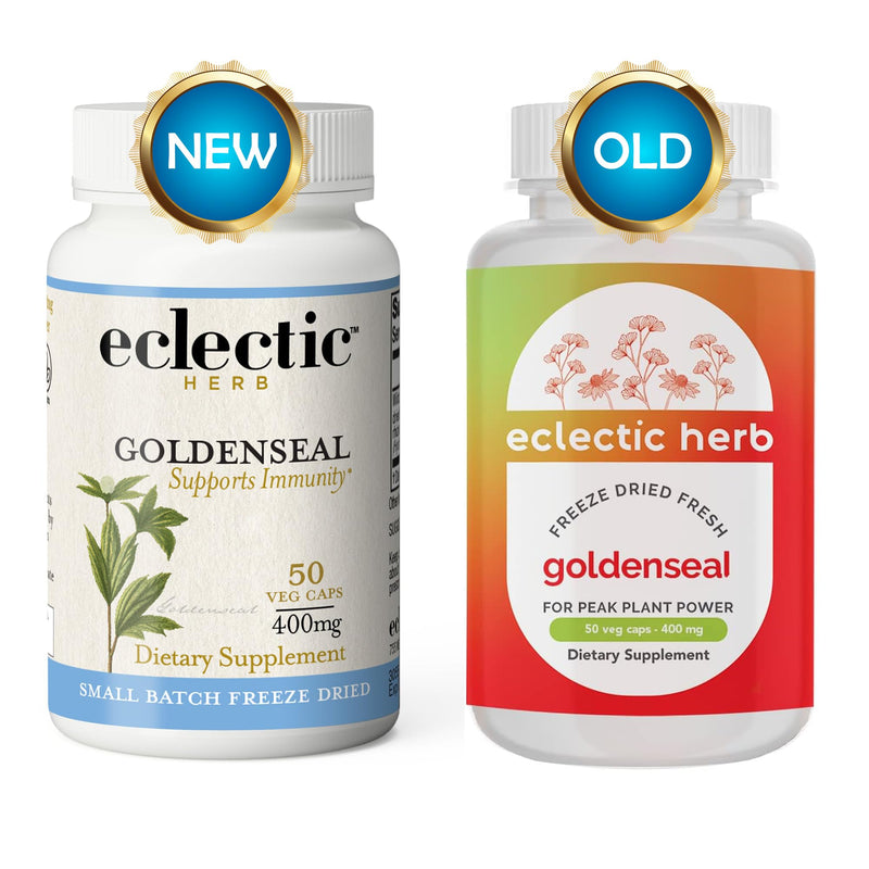 [Australia] - ECLECTIC INSTITUTE Raw Freeze-Dried Goldenseal Capsules | Supports Immune Function | Supports Healthy Sinuses | Supports Mucous Membrane Health | 50 CT (400mg) Blue 50 Count (Pack of 1) 