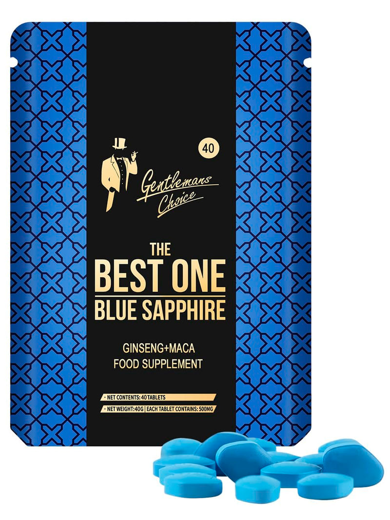 Gentleman’s Choice™ Blue Sapphire | 40 Tablets | Ginseng and Maca Food Supplement | Easy to Swallow Tablets | Healthy Lifestyle Support | Manufactured in the UK 1 count (Pack of 40)