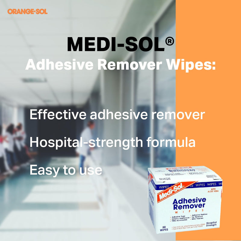 [Australia] - De-Solv-it! 30037 Orange Sol 50 Count Medi-Sol Adhesive Remover Wipes 