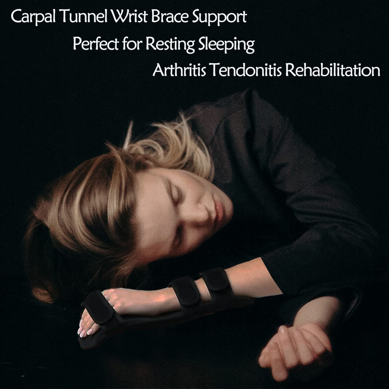 Carpal Tunnel Wrist Brace Night Support, Resting Wrist Splint for Syndrome Tendonitis Carpelrx, Cockup Hand Wrist Support Braces for Sleeping Sprained Pain Relief Orthopedic Right Medium