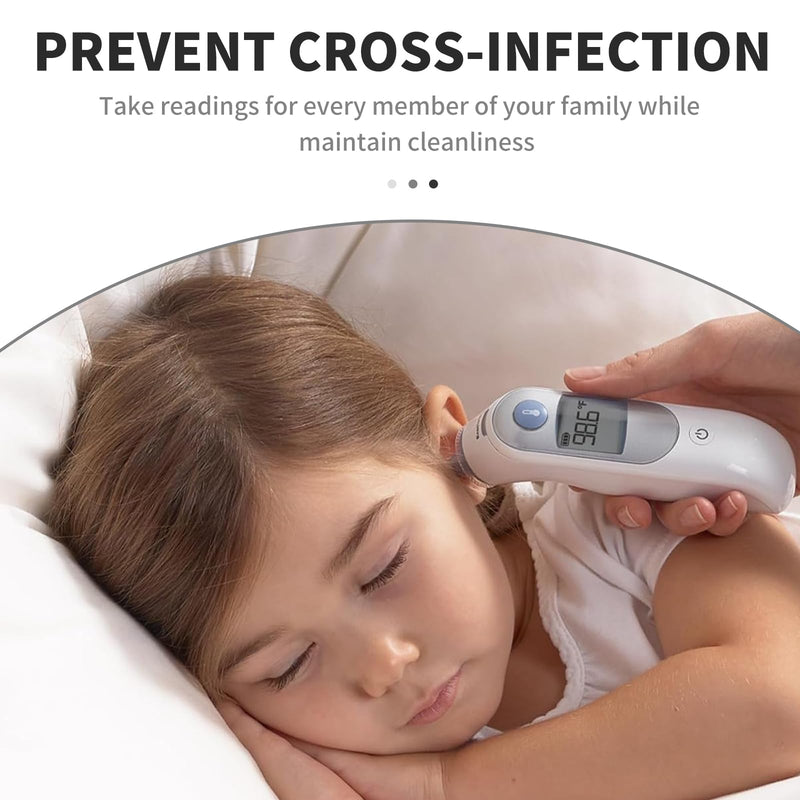 [Australia] - 120 Counts Thermometer Ear Covers, Ear Thermometer Probe Covers, Lens Filters/Refill Caps for All Braun Ear Themometer Models, BPA Free Digital Disposable Ear Thermometer Covers 120 