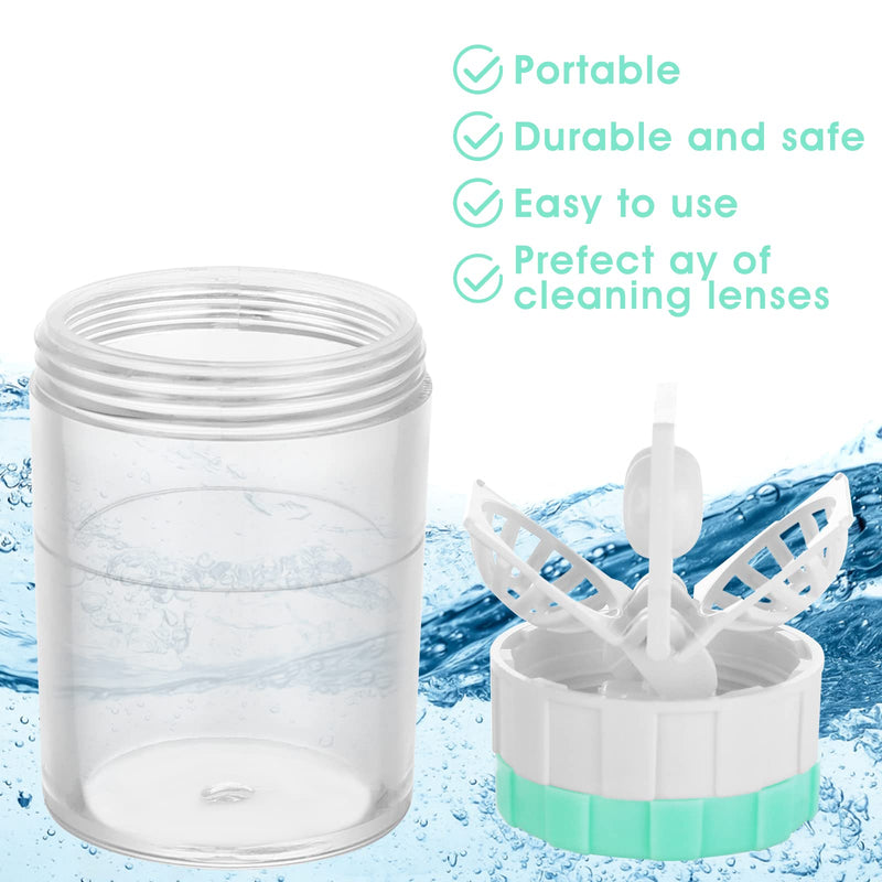 [Australia] - Sibba 5 Pieces Manually Contact Lens Washer Cleaner, Lens Cleaning Container for Everyday Use, Contact Lens Cases, Contact Lens Soak Storage Kit for Travel Home 