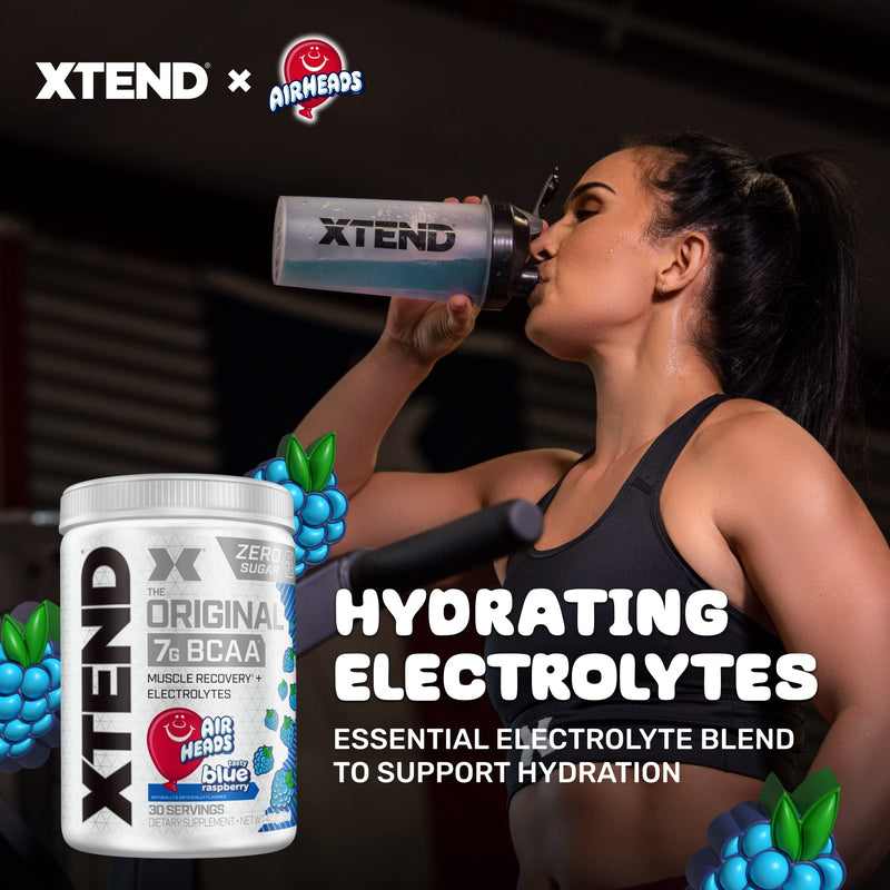 [Australia] - XTEND Original BCAA Powder Airheads Cherry | ZERO CARB, ZERO SUGAR - Post Workout Muscle Recovery Drink with Amino Acids - 7g BCAAs for Men & Women | 30 Servings, Airheads Cherry 30 Servings (Pack of 1) 