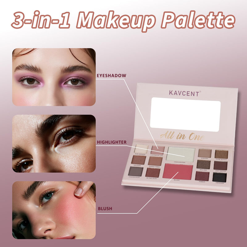 [Australia] - Makeup Set for Teens Makeup Kit for Teens Women full Kit Makeup Kits for Teenagers Makeup Gift Set for Teen Girls Women Christmas KAVCENT Medium Makeup Set 