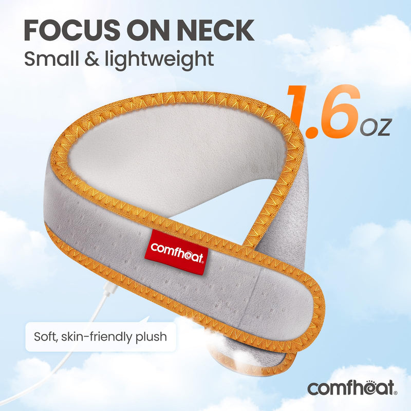 [Australia] - Comfheat USB Neck Heating Pad for Neck Pain Relief Heated Neck Wraps Neck Warmer Hot Compress Heat Packs for Neck Soreness Stiffness Adjustable Temperature Auto Shut Off Neck Heating Pad 