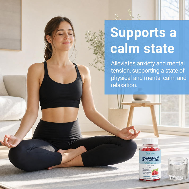 Magnesium Bisglycinate Gummies 400mg, Chelated Magnesium with Vitamin B6 & D3 for Women & Men, Max Absorption Magnesium Supplement for Sleep, Stress, Muscle Support, Raspberry, 60 Gummies