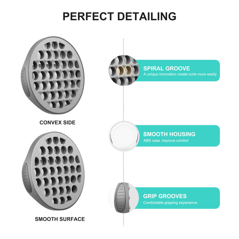 [Australia] - Silicone Twist Hair Brush, Magic Curling Hair Tool for Afro Curls,Vertical Stripe Curl Brushes, Detachable Two-Sided for Men Women Boy Girl Comb, Gray, 1 Piece Grey 