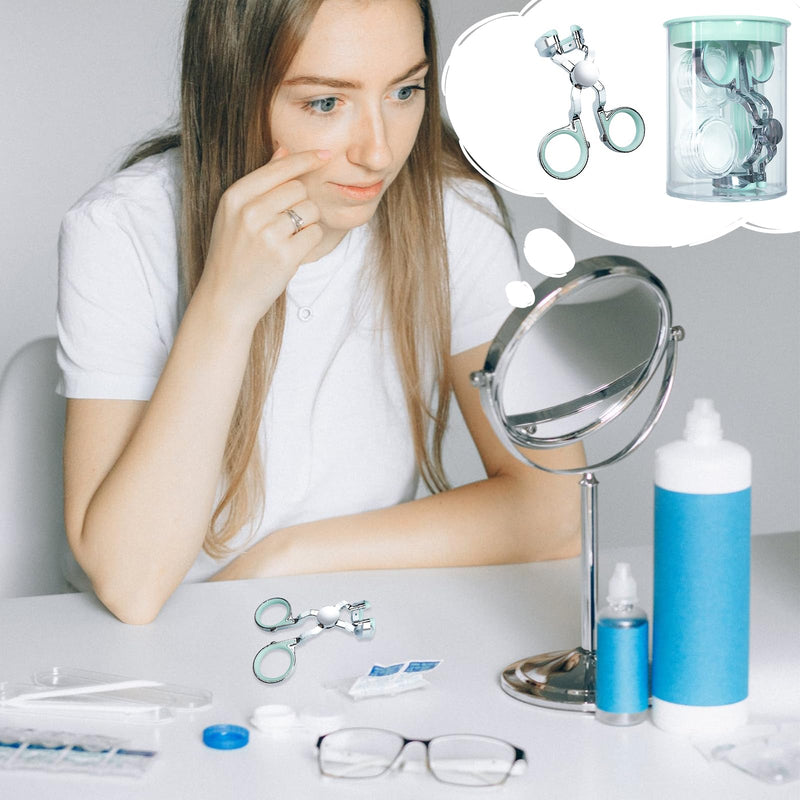 [Australia] - Color Contact Lenses Wearing Aids — Eye Contact Removal Tweezers, Scleral Lens Inserter, Contact Lens Case, Contact Lens Eyelid Wearingtool for Travel 