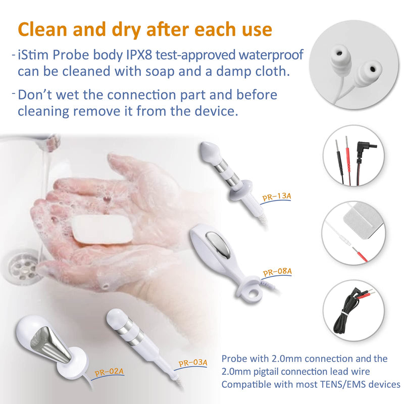 [Australia] - iStim PR-02 probe for kegel exercise, pelvic floor electrical muscle stimulation, incontinence - compatible with incontinence EMS machine Vaginal 