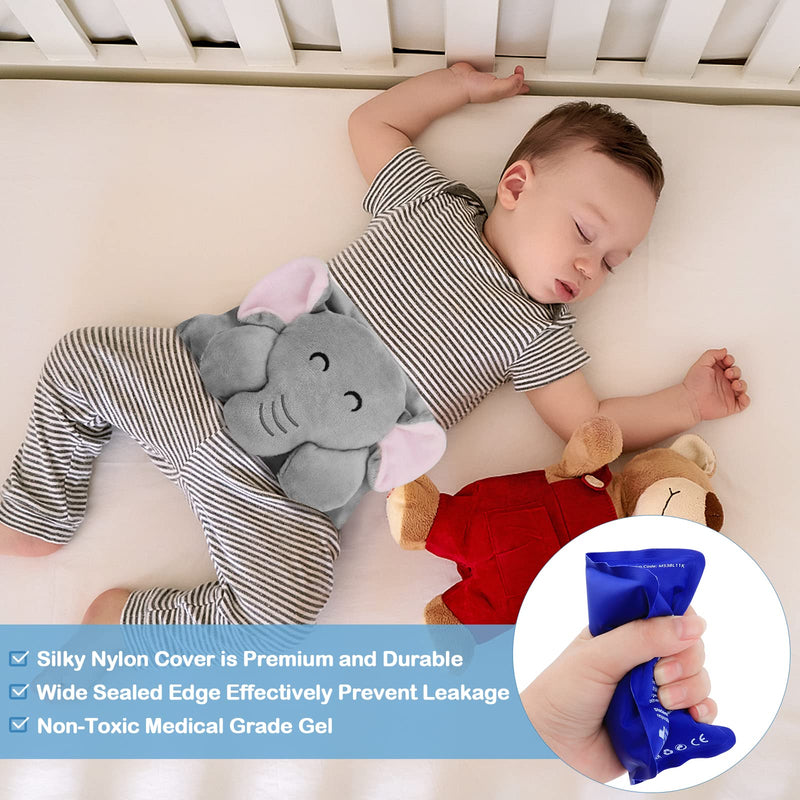 Baby Colic and Gas Relief - Heigoeost Heated Tummy Wrap for Newborns Belly Relief by Soothing Warmth, Baby Heating Pad Swaddling Belt Relief & Soothe Gas, Colic and Upset Stomach for Fussy Infants Elephant