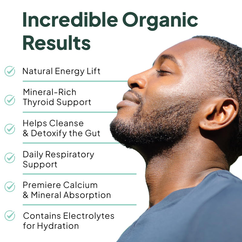 [Australia] - Wild Sea Moss Capsules - 100% Organic Irish Sea Moss with Organic Chlorella, Bladderwrack and Vitamin D for Energy, Lung Health and Thyroid Support for Women and Men - 60 Capsules 