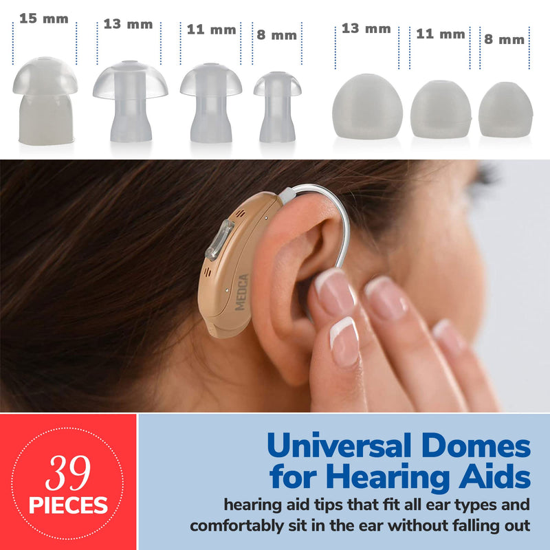 Hearing Aid Domes - Universal Domes for Hearing Aids - Sizes Small, Medium, Large & X-Large Earbud Replacements and BTE Hearing Sound Amplifiers, 2 Pack 1 count (Pack of 78)