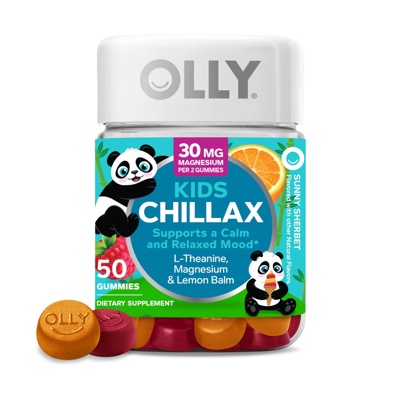 Focus Factor Kids Extra Strength Daily Chewable Brain Health Support + OLLY Kids Chillax Calm Chews, 50 Count