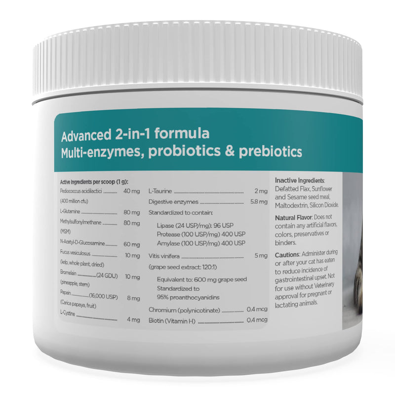 maxxidigest+ Probiotic & Prebiotic Powder Supplement - Digestive & Immune Support for Cats, 7oz 7 oz - PawsPlanet Australia