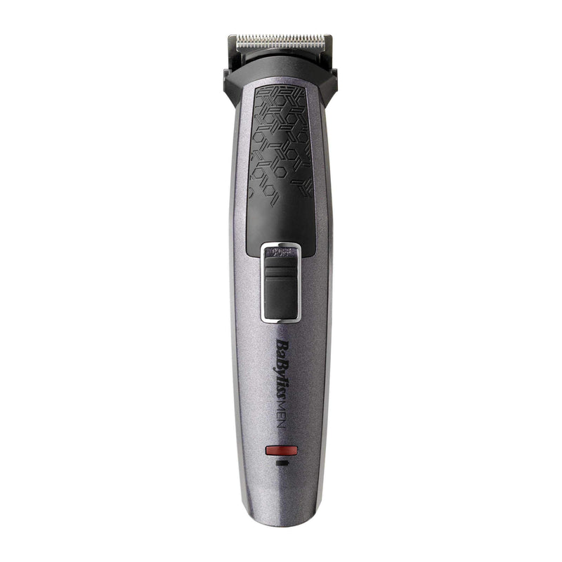 [Australia] - BaByliss Men 10-in-1 Carbon Titanium Multi-Grooming Trimmer Kit washable for body, beard and nose hair incl. storage bag, black gray MT727E 