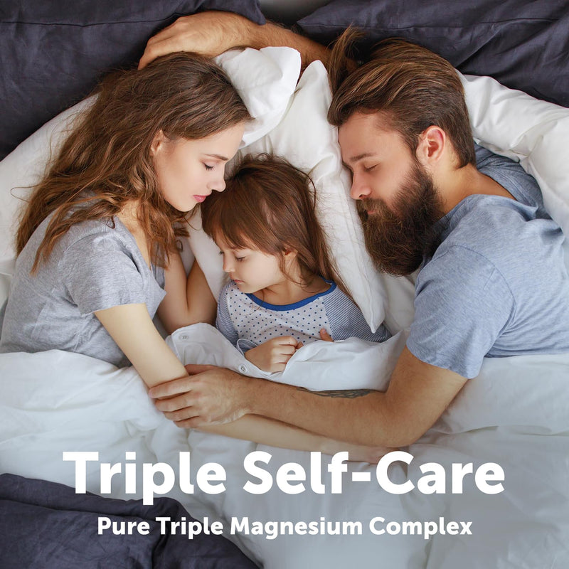Micro Ingredients Pure Triple Magnesium Complex | 300 Capsules | 400mg Elemental Magnesium Per Serving | Chelated Glycinate, Taurate, Magnesium Malate, Vitamin C | Filler Free