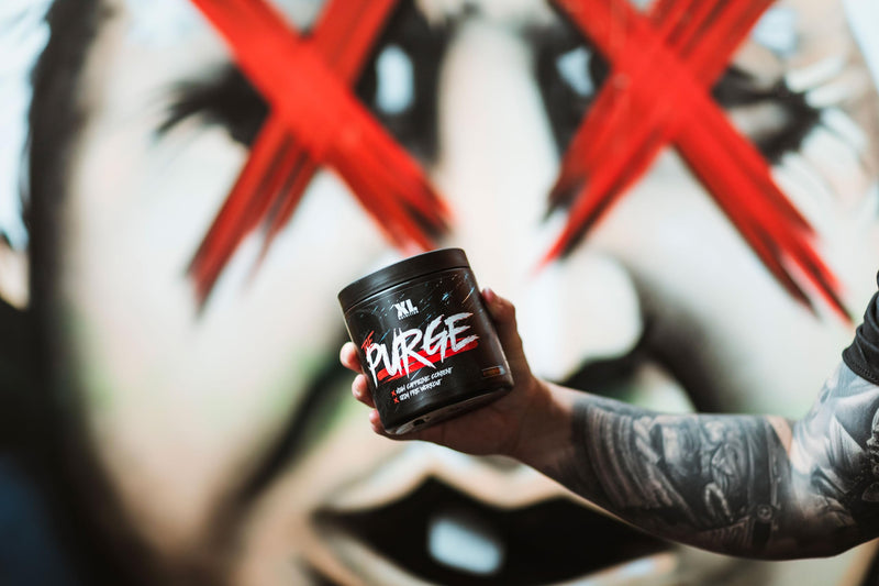 The Purge - Pre Workout 225g Powder Shake - High Caffeine Content - Helps with Energy, Focus and Blood Flow - No Crash - Potent Formula - Quick Absorbing (Green Apple) Green Apple