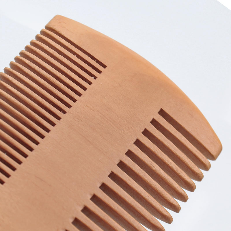 [Australia] - Antistatic beard comb with double-sided comb, premium beard comb made of fragrant sandalwood, pocket comb with double teeth for daily beard care and applying beard oil/beard balm 