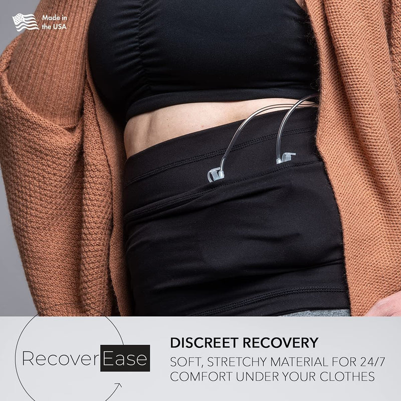 [Australia] - Mastectomy Drain Pouch for Breast Cancer Treatment & Recovery Supplies - Essential Post Surgery Must Haves & Recovery Gift - Comfortable Drain Holder Belt (Petite 0-12) Petite 0-12 