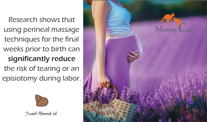 [Australia] - Mommy Care Perineal Massage Oil Labor Preparation, Flexible Perineal Massage Oil, Sweet Almond Oil For Pregnancy and Postpartum Recovery 100ml/3.38 fl.oz Certified Organic All Natural 