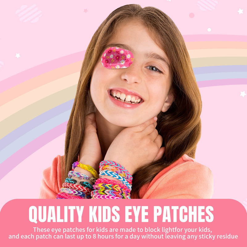 Panelee Adhesive Eye Patches for Kids Girls Designs Cotton Adhesive Bandages for Girls Toddler, 6 Styles(150 Pcs) 150