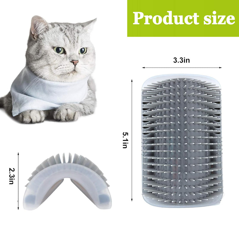 2 Pack Cat Self Groomer,Cat Self Grooming Corner Scratcher with Catnip,Massage Comb Brush for Long & Short Fur Cats Dogs - PawsPlanet Australia