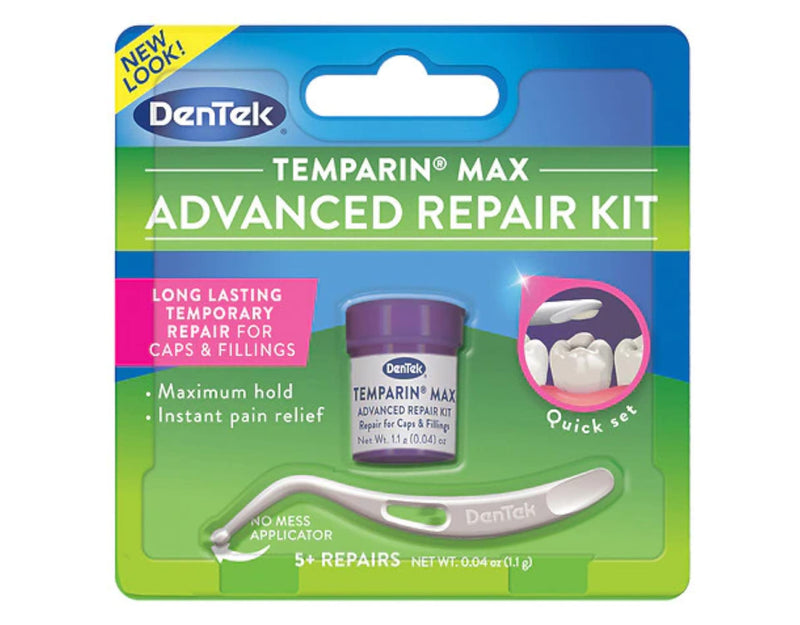 [Australia] - DenTek Temparin Max Lost Filling and Loose Cap Repair Kit | One Step Formula | 5+ Repairs | 0.04 Ounces | 2-Pack 