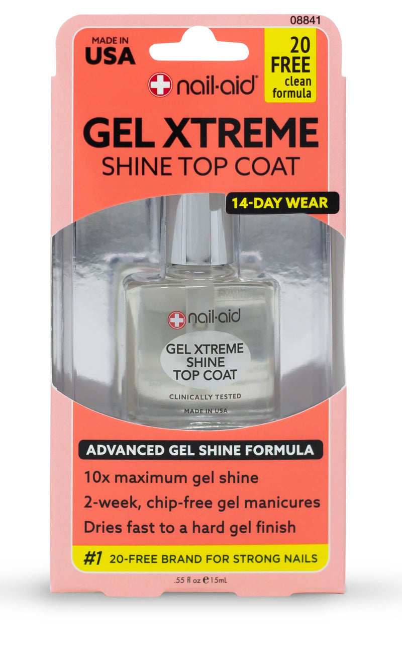 NAIL-AID Ceramide Extreme Thickener + Gel Top Coat, Clear, 2 Count 1.1 Fl Oz (Pack of 1)