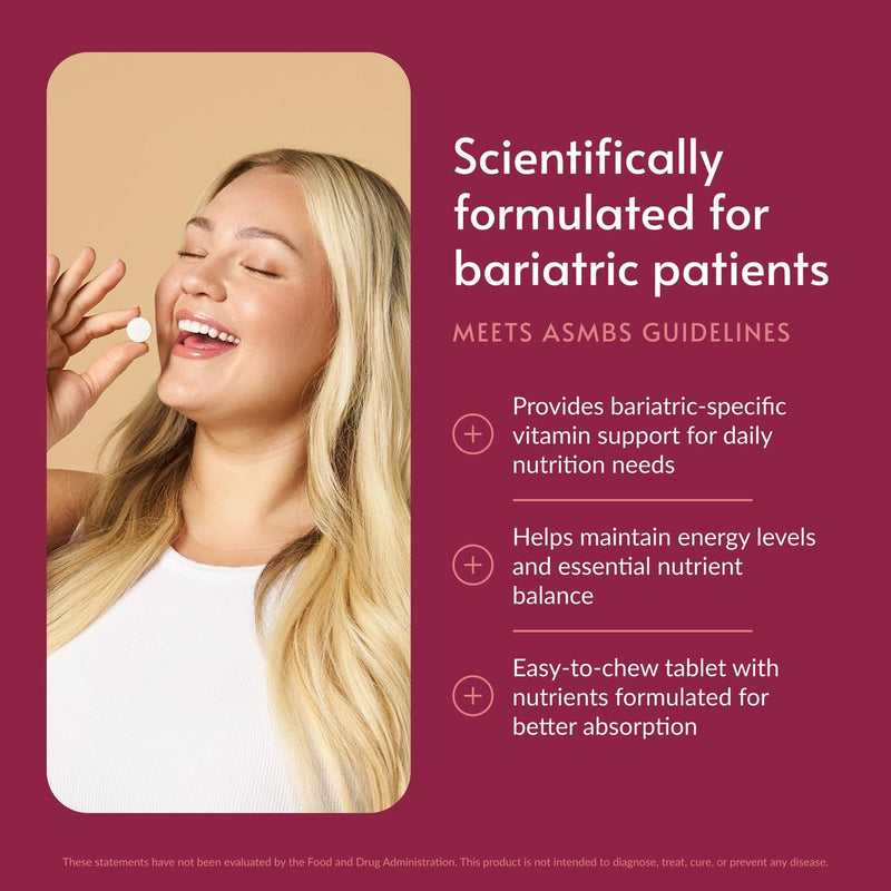 Bariatric Advantage Chewable Ultra Solo, Citrus, 30 Tablets | Without Iron, Once-Per-Day Chewable Daily Multivitamin, for Bariatric Patients, Chewable Tablet 30 Count (Pack of 1)