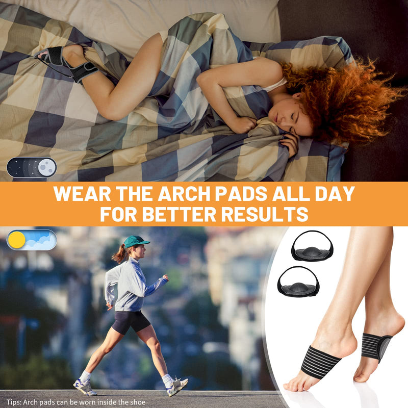 [Australia] - Plantar Fasciitis Night Splint: Adjustable Brace with Arch Support | Dorsal Night Splint for Women Men | Dual Effective Plantar Fasciitis Relief Achilles Tendonitis Foot Drop Heel Pain Black 