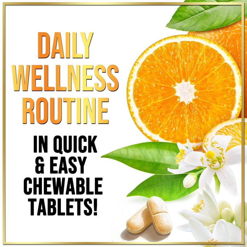 Vitamin C 1000mg Per Serving - Extra Strength with Rose Hips Bioflavonoids - Sugar Free Vitamin C Chewable Pills, Vit C Supplement for Immune Support & Antioxidant, USA Bottled - 60 Chewable Tablets 60 Count (Pack of 1)