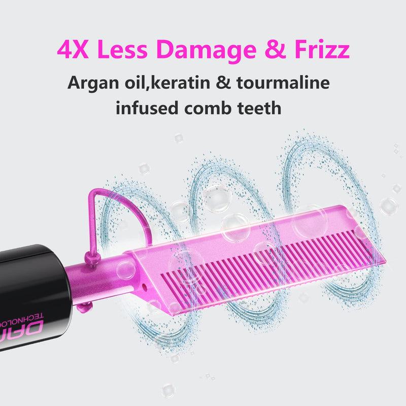 [Australia] - DAN Technology hot comb set,hot comb,Edge Control Gel,Hair Wax Stick,Wig Glue,Wig Glue Remover,Lace Melting Band,Rat Tail Comb,Hair Edge Brush,Salon Styling Clips,hot comb for lace front wigs… Large 