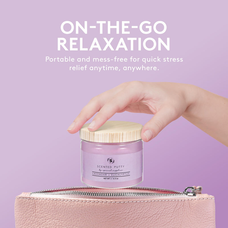 [Australia] - Special Supplies Scented Therapy Putty Dough - Infused with Pure Essential Oils for Aromatherapy and Meditation- Relaxation Gifts for Kids and Adults - Non-Stick (Lavender & Eucalyptus (4.5 oz)) Lavender & Eucalyptus (4.5 Ounce) 