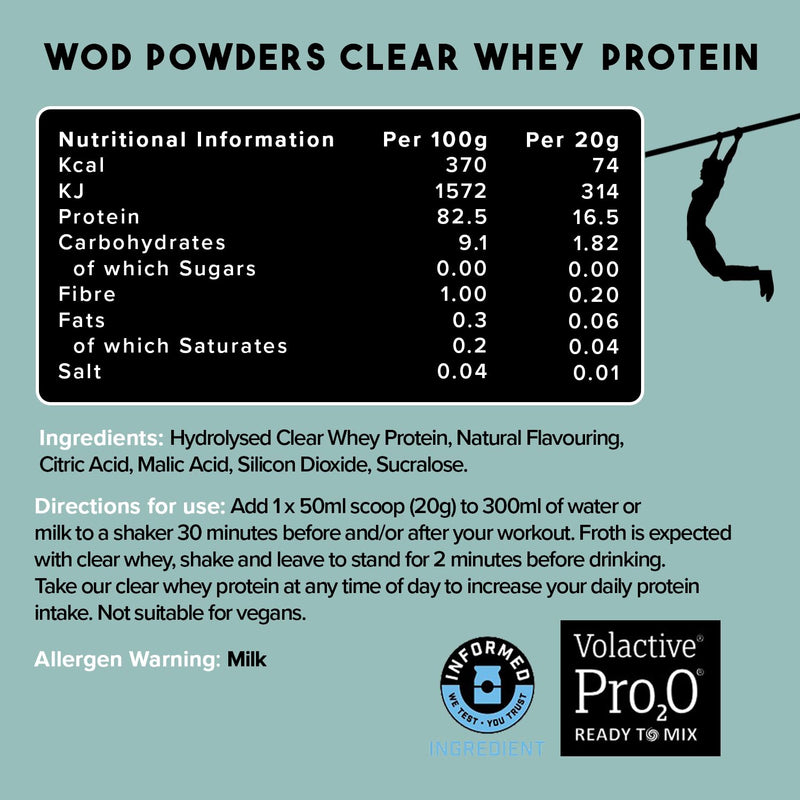Clear Whey Isolate Protein Powder – Refreshing Protein Shake | Low Lactose, Easy Digesting & High in Protein | Ideal for Workout Recovery – 500g, 25 Servings (500 Grams, Strawberry Lemonade) 500 grams