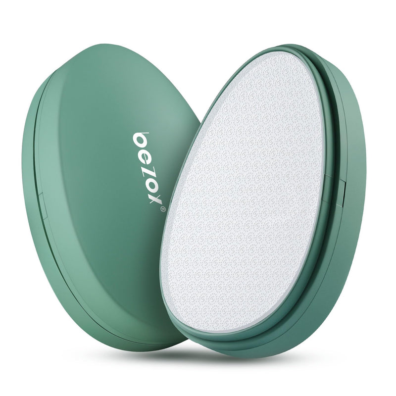 [Australia] - BEZOX 2-in-1 Nano Glass Callus Remover - Highly effective callus file for velvety-soft feet - Professional foot care safely & quickly For removing calluses on wet and dry feet Green 