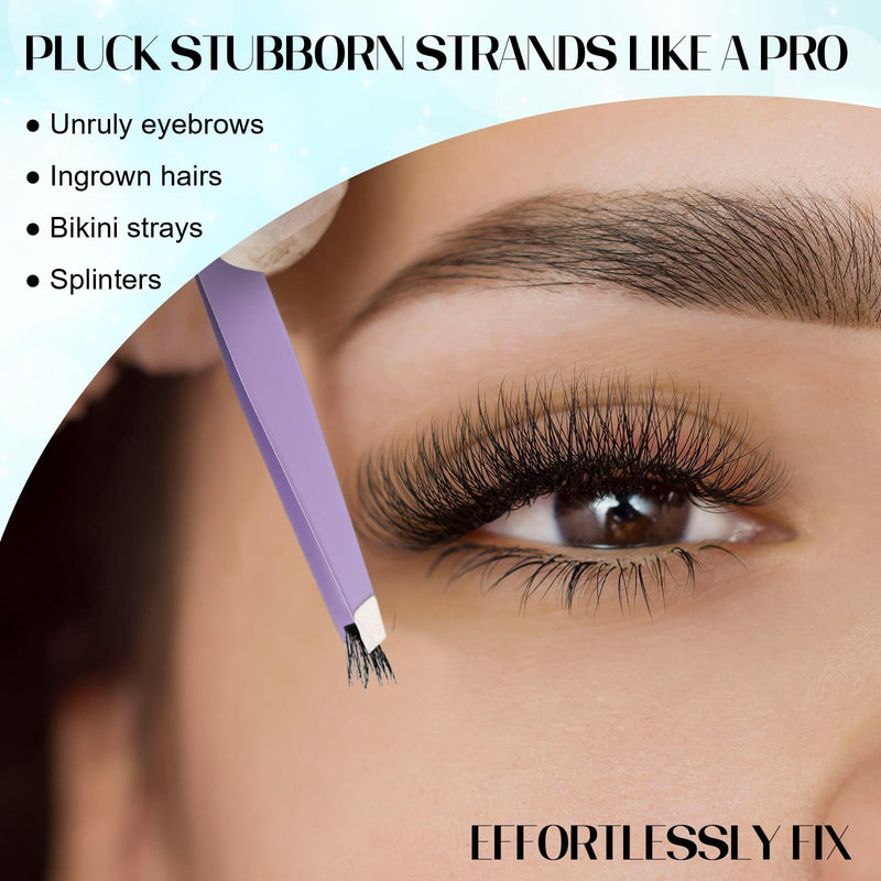 [Australia] - 60Pcs Slanted Eyebrow Tweezers for Women Men, Stainless Steel Tweezers Bulk Professional High Precise Tweezer for Ingrown Hair Removal Plucking Blackheadl(Multicolor) 