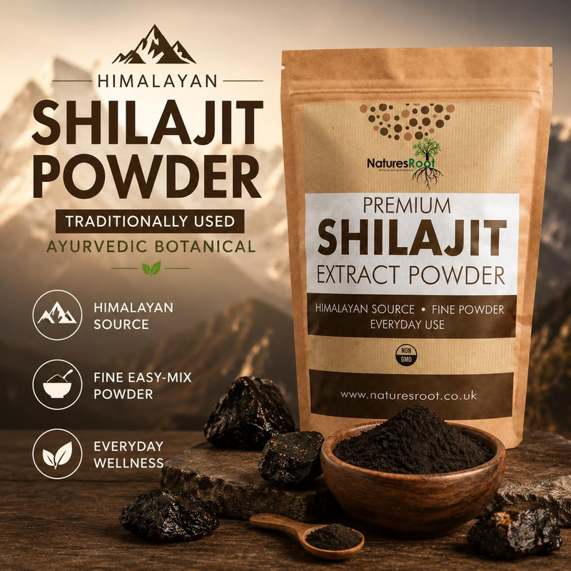 Nature’s Root Premium Shilajit Powder 125g - Ayurvedic Medicine | Indian Himalayan Supplement | Natural Energy Booster | Vegan