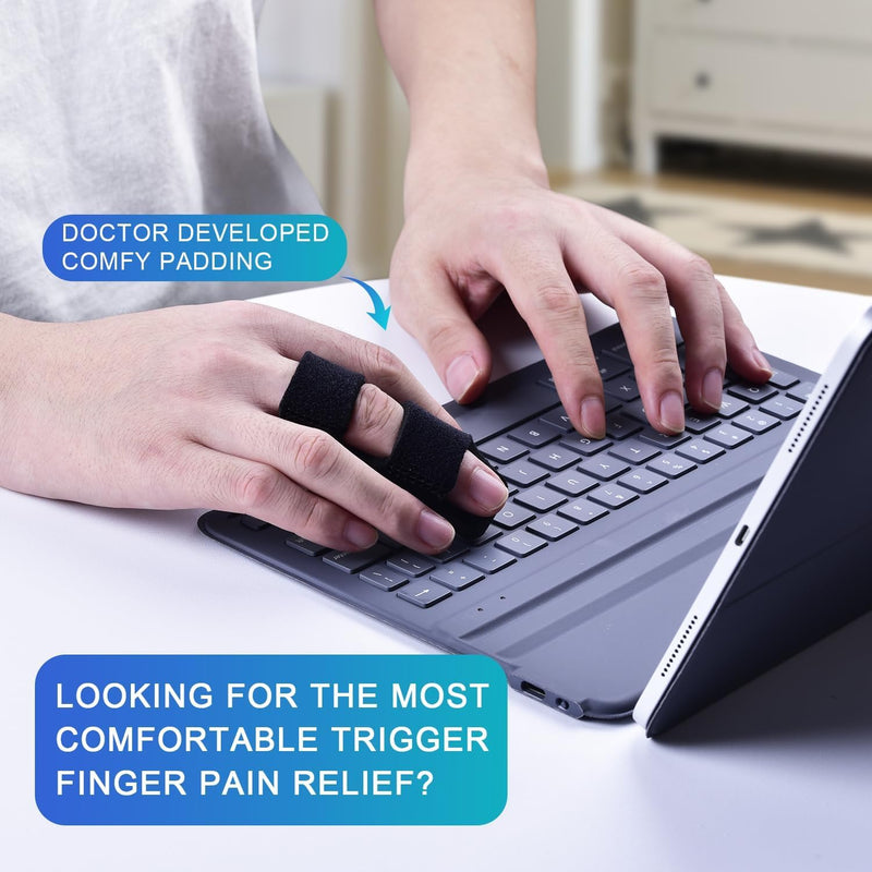 [Australia] - Finger Splints, 2pcs Finger Support Brace Finger Stabilizer for Broken Fingers Straightening Arthritis Knuckle Immobilization 